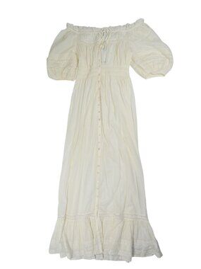 Rumored Sea Cotton Midi Dress in White